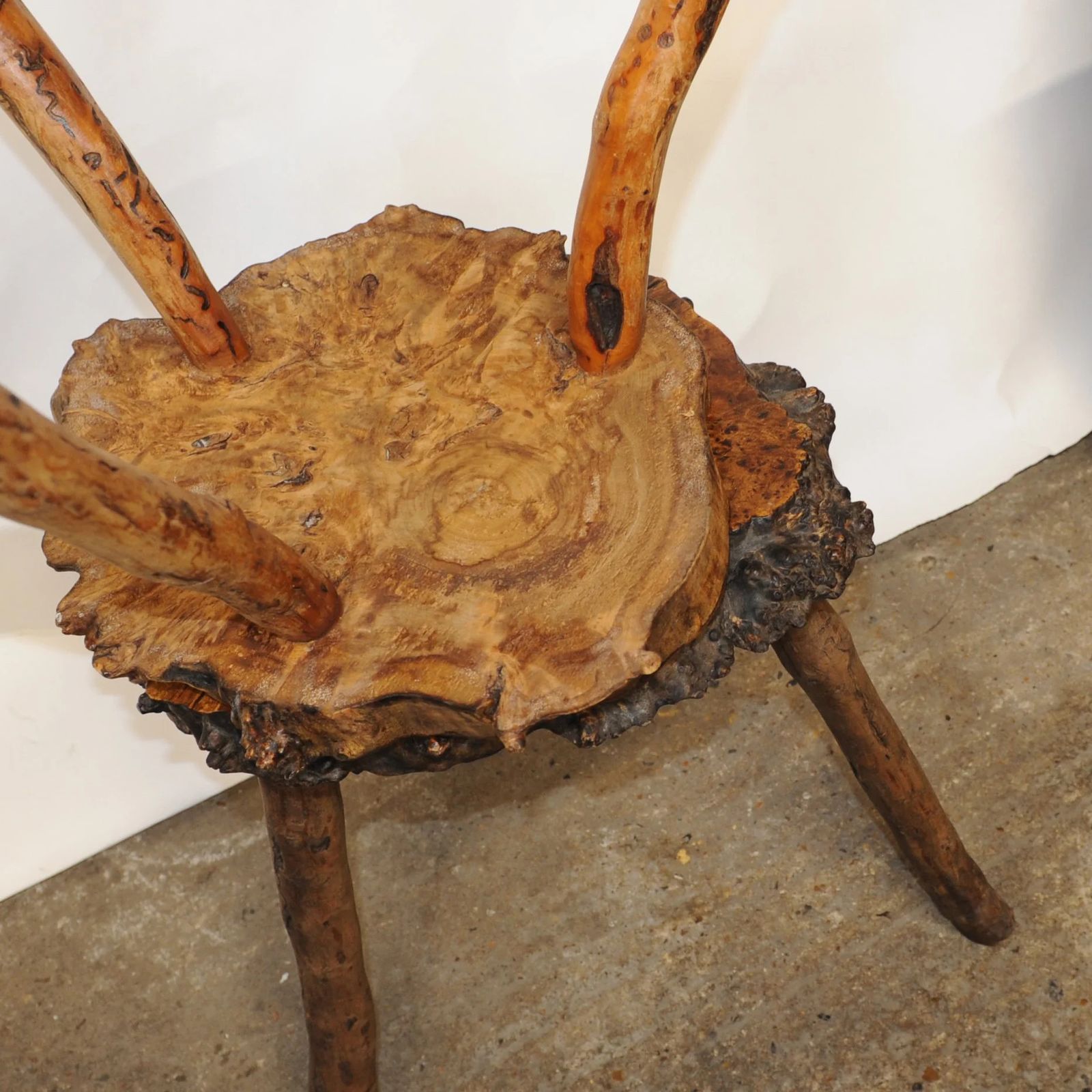 photo furniture Pair Of Organic Sculptural Burr Walnut Coffee/ Side Tables, 1950s