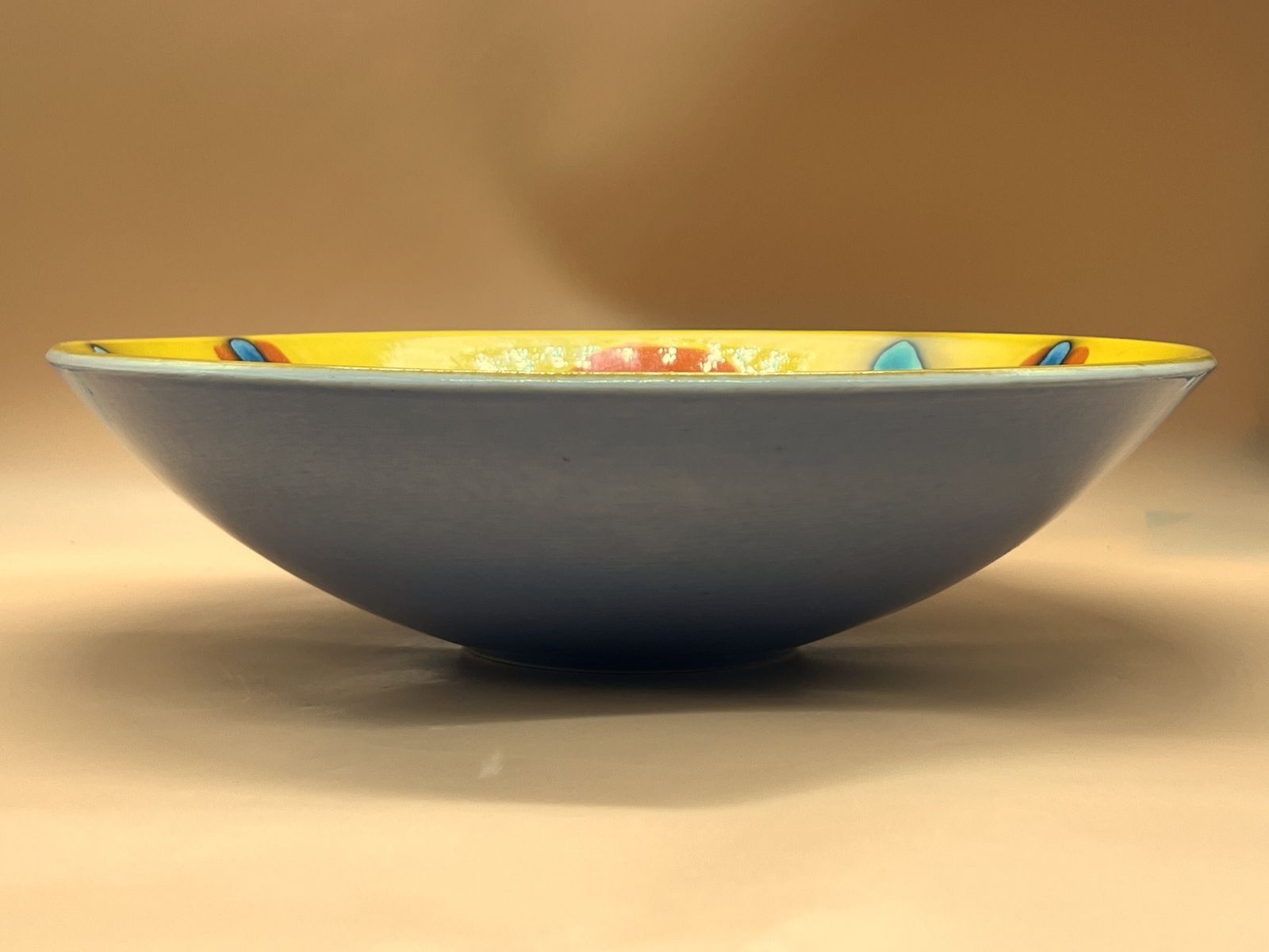 Large Poole Pottery Matisse Design Centerpiece / Bowl Designed By Anita Harris. 13.25" Diameter. photo furniture