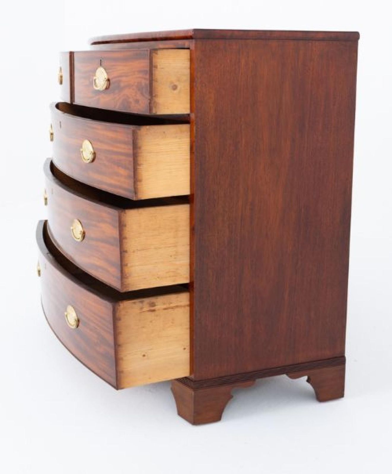 Period Regency Chest Drawers Bow Front 1810. photo for sale