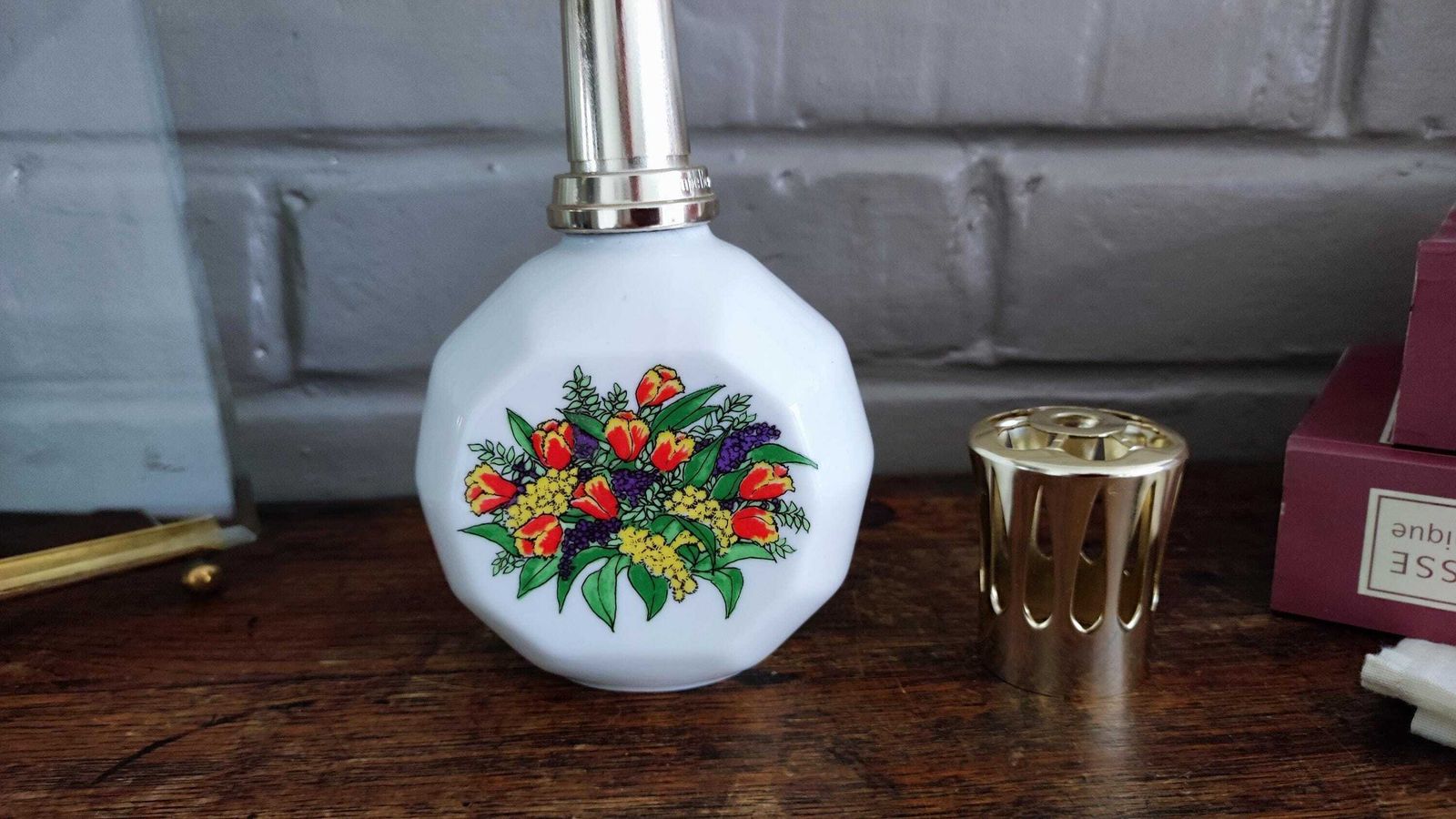 French Lampe Berger Artoria Limoges Porcelain, Catalytic Home Fragrance Diffuser, 1970s photo vinterior