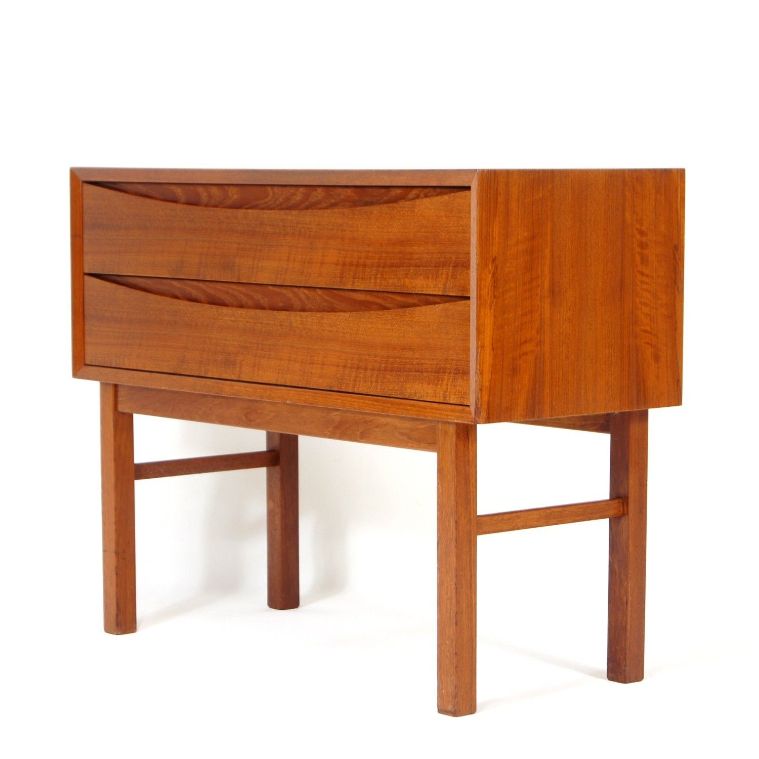 Retro Vintage Danish Low Bedroom Chest Of Drawers Mid Century 50s 60s 70s Teak