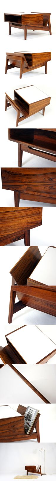 Retro Vintage Danish Magazine Coffee Side Table Mid Century Modern 60s 70s Teak photo furniture