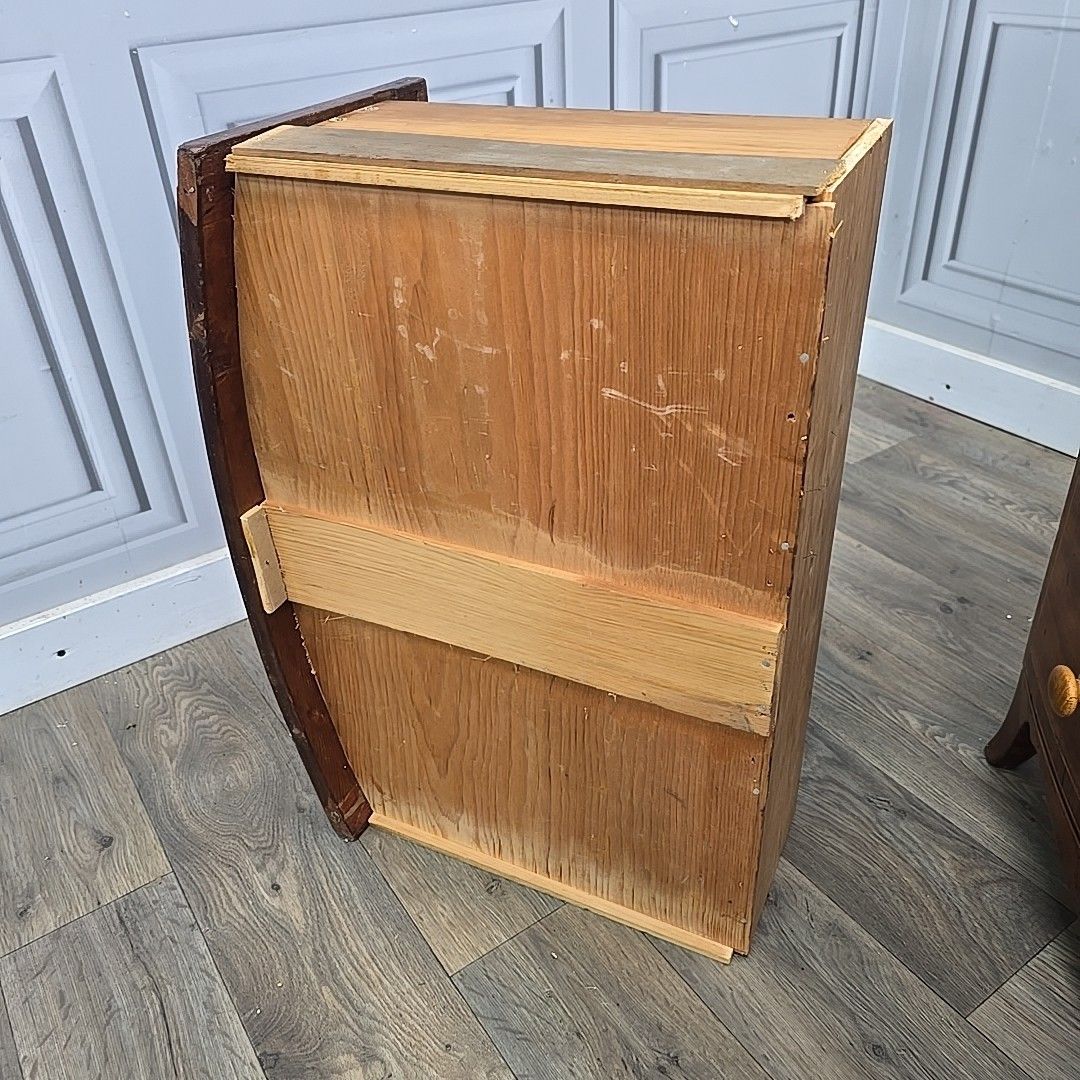 photo vintage Antique Commode Cabinet Chest Drawer Storage / Lamp Table Mahogany Georgian