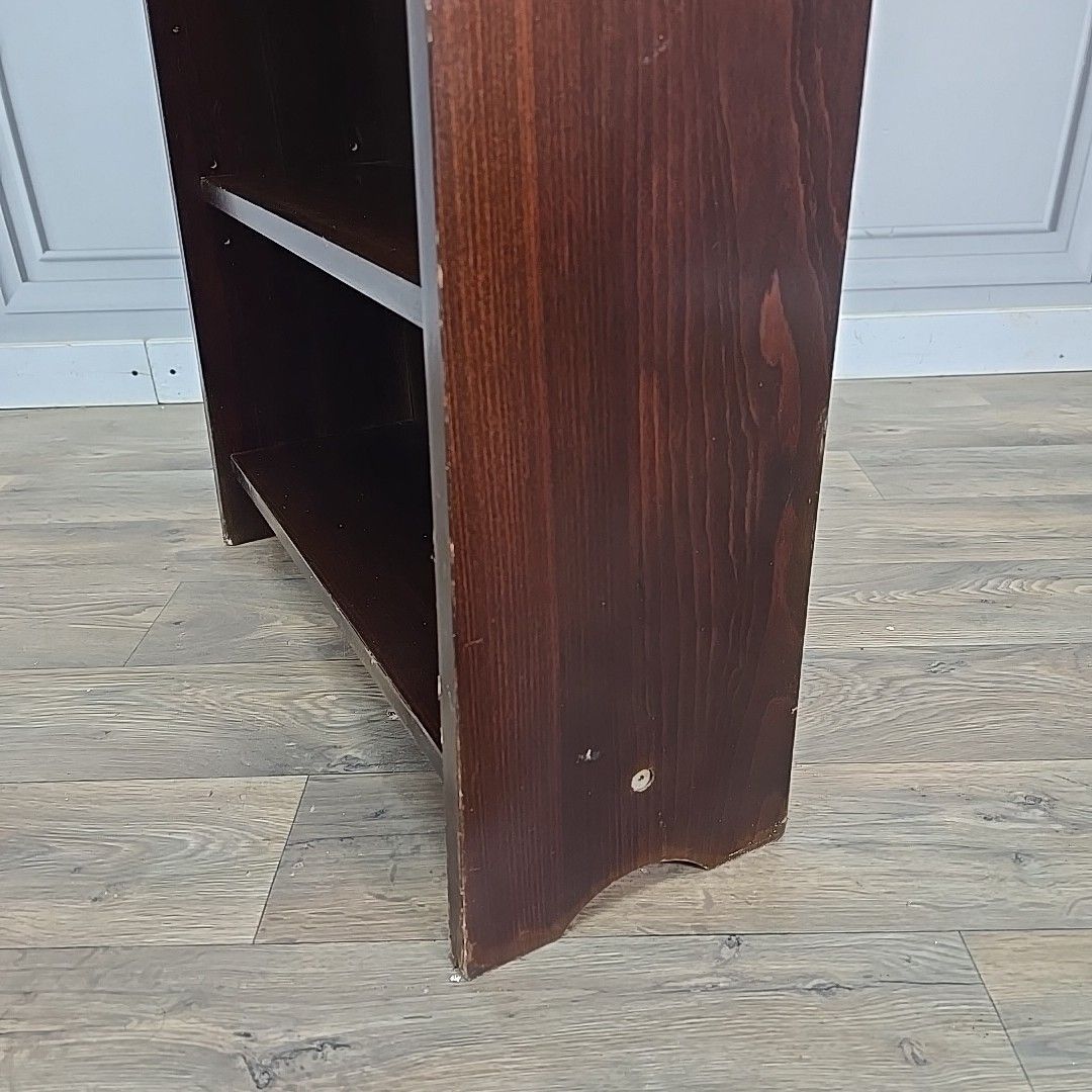 Retro Vintage Wooden Bookcase Bookshelf – Mid Century Shelving Unit Utility photo buy