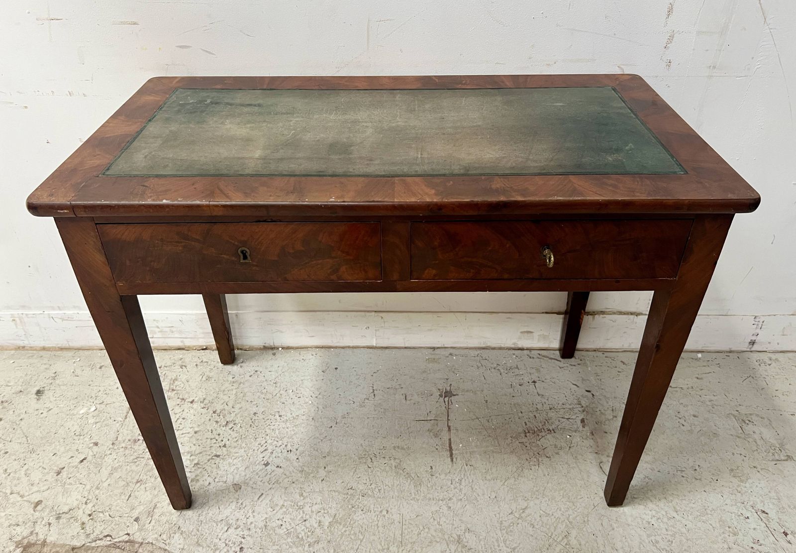 Louis XVI Style Desk In Mahogany And Veneer, 19th Century photo for sale