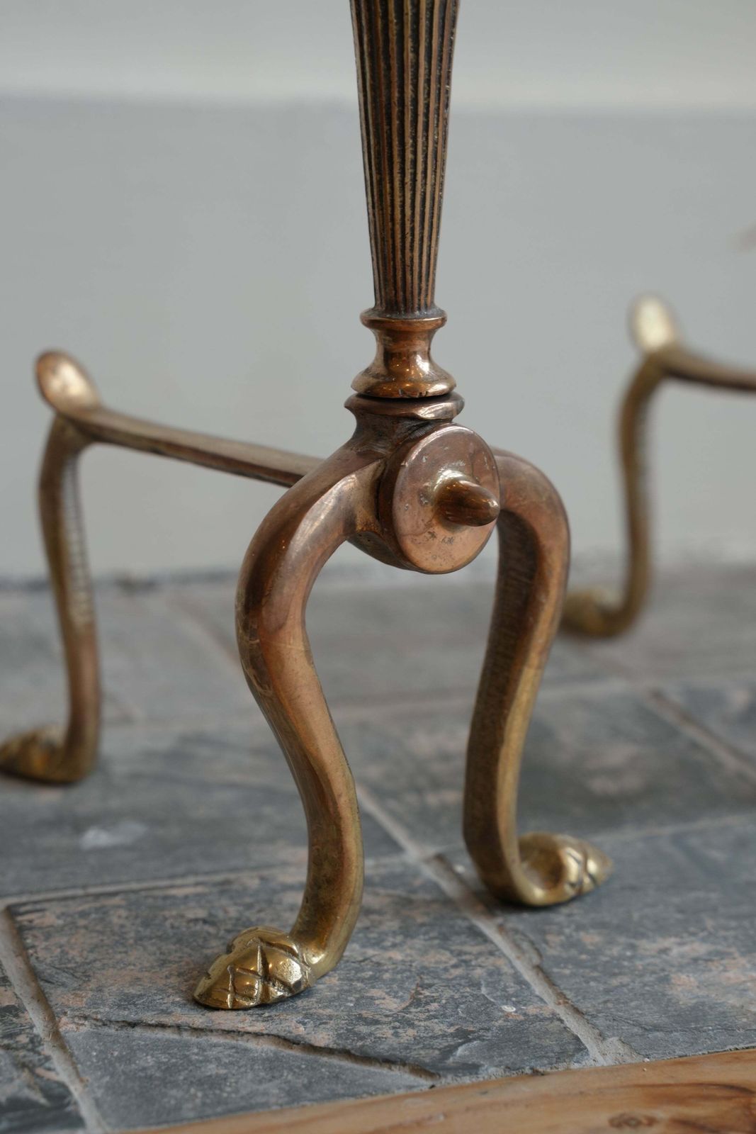 Victorian Brass Firedogs, photo for sale