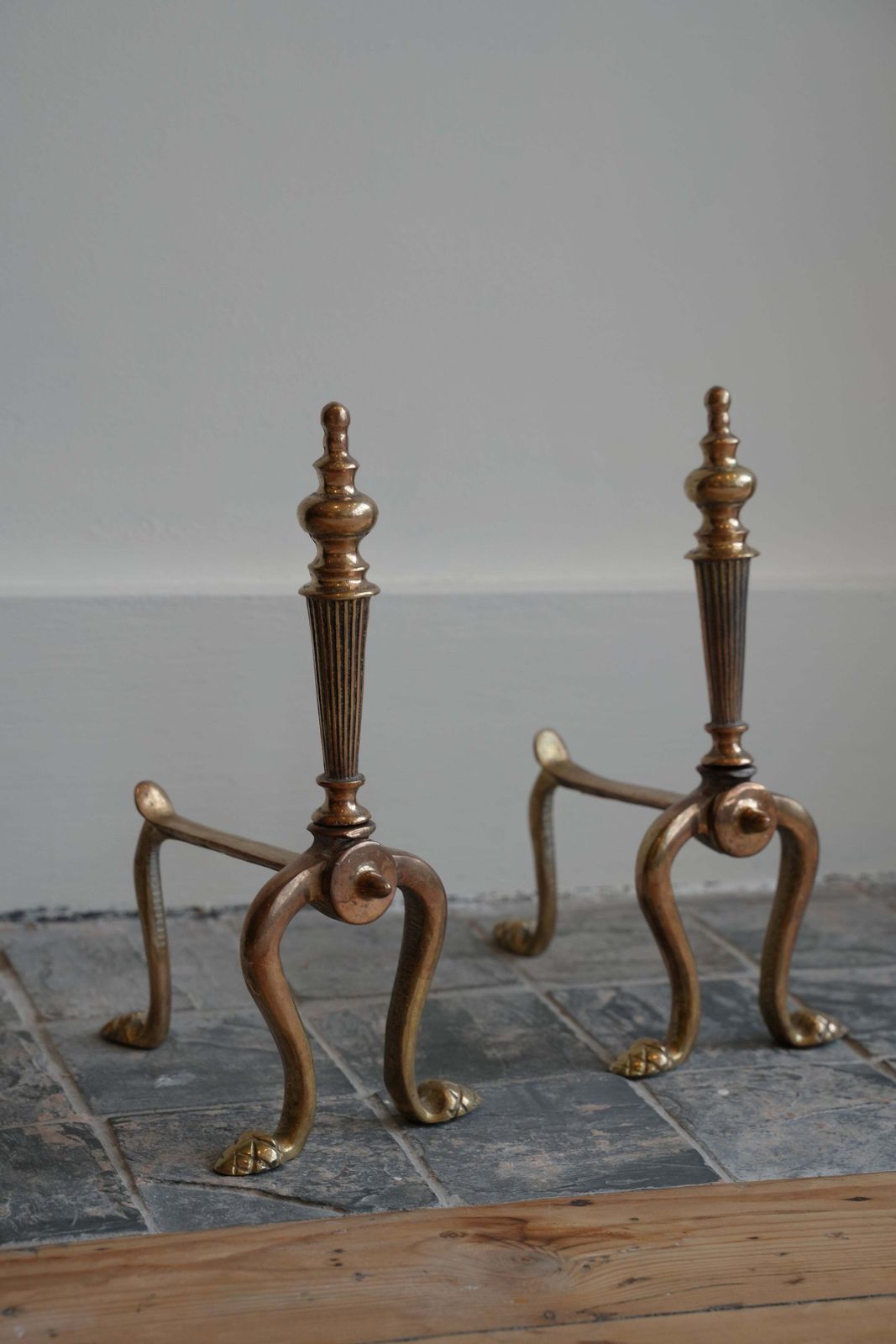 Victorian Brass Firedogs, photo 220.0