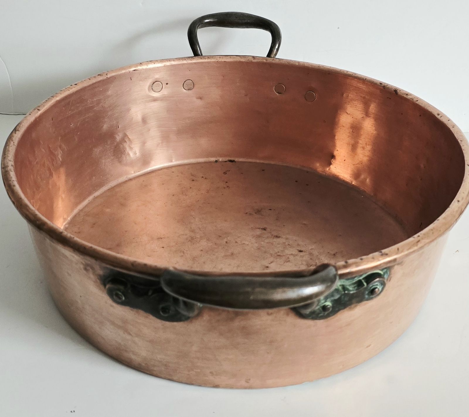 Large Antique Copper Cauldron, 19th Century. photo for sale