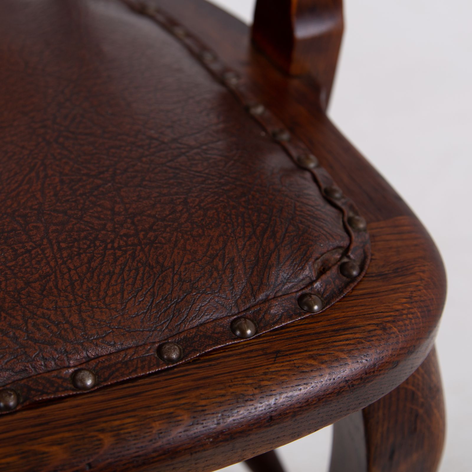 Lovely Antique Oak Desk Chair C1910 photo Furniture