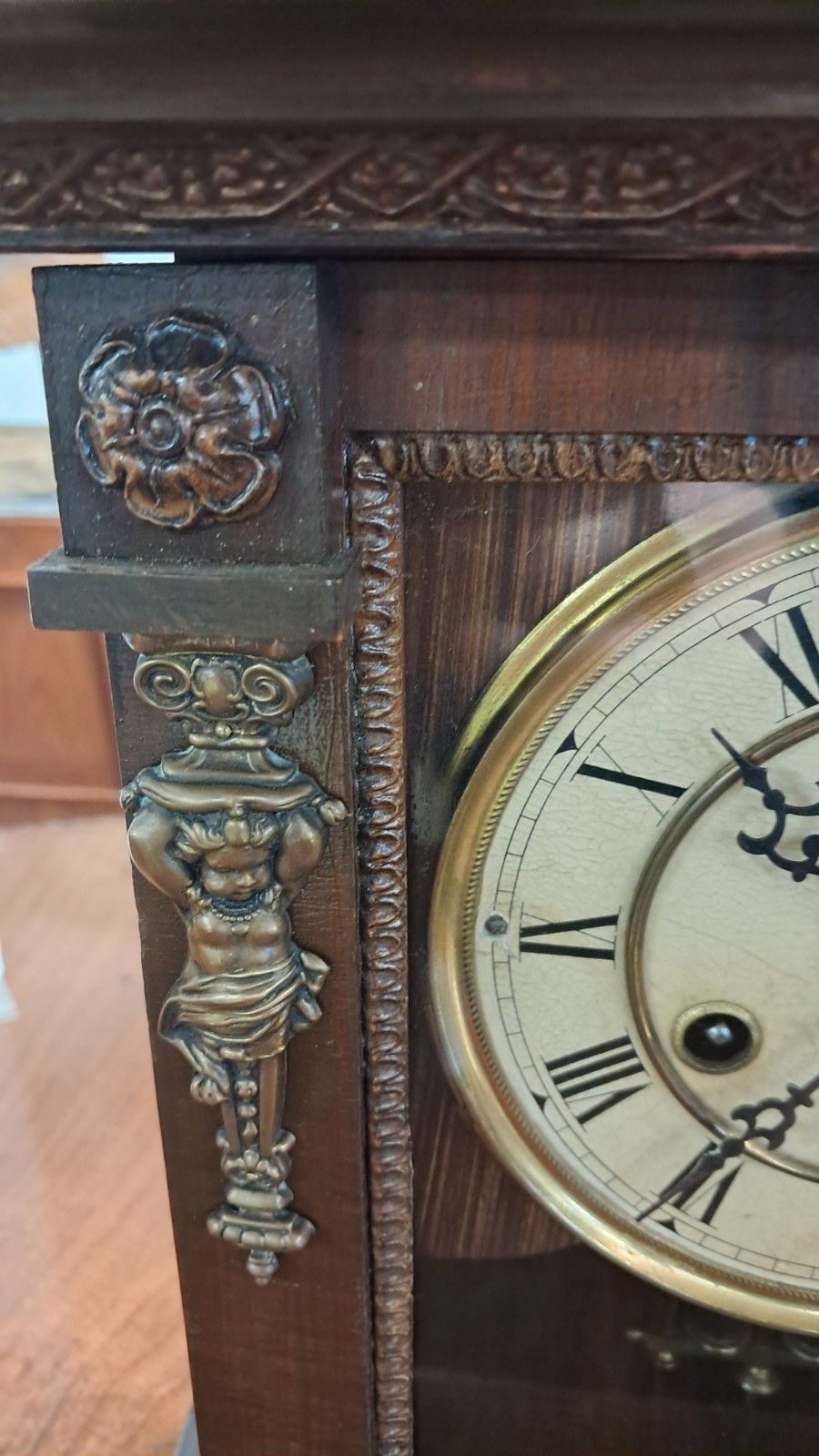 Late 19th Century American Mantel Clock Possibly By The Ansonia Clock Co. photo for sale