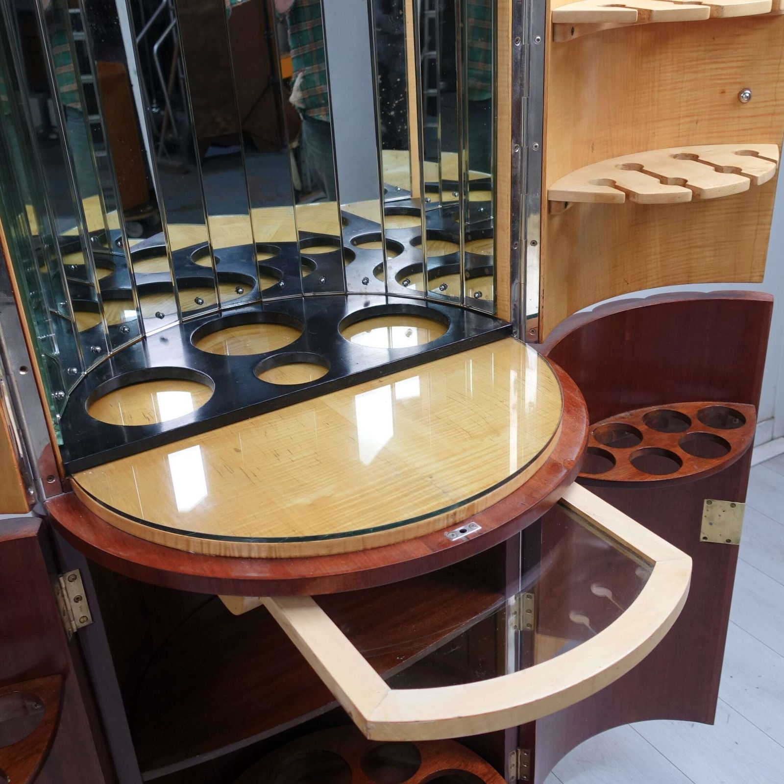 Art Deco Rocket Cocktail Cabinet Dry Bar English Circa 1936. photo 7500.0