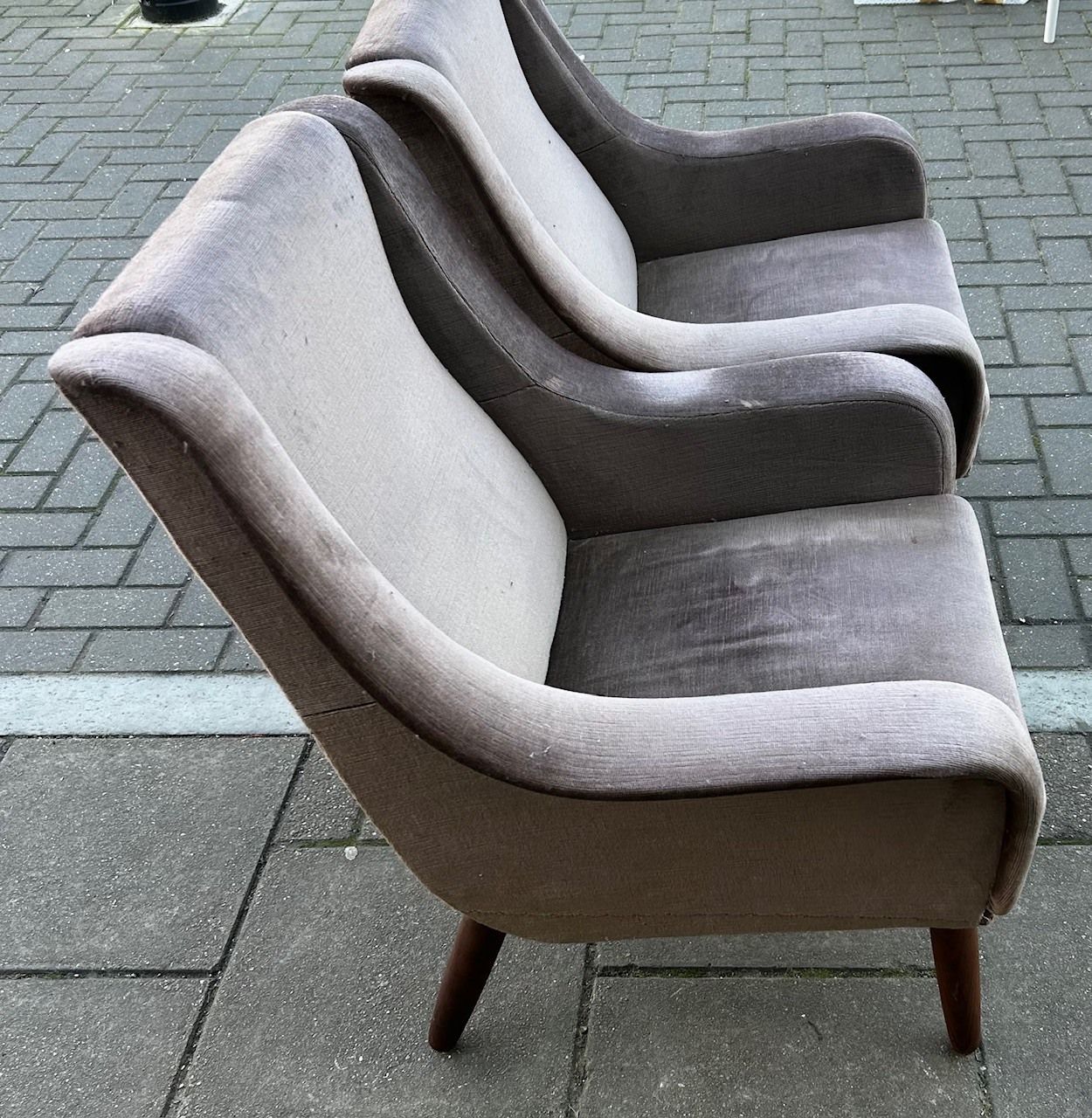 Pair Of Danish Armchairs Upholstered In Velour photo furniture