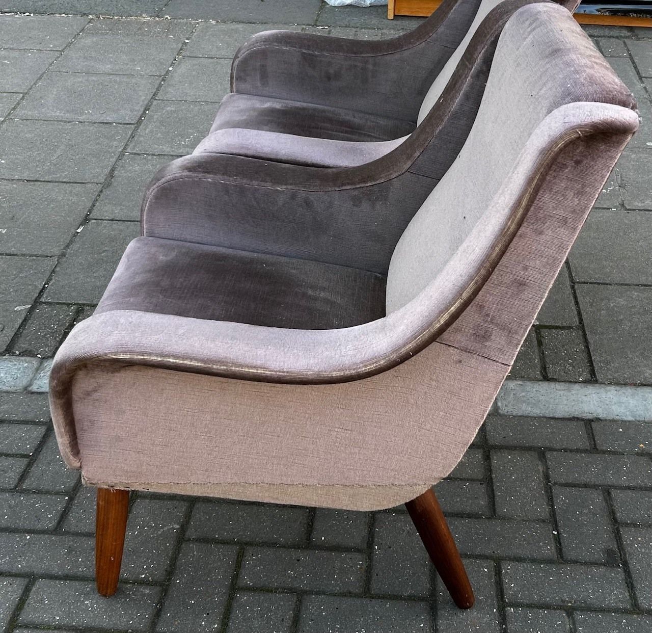 Pair Of Danish Armchairs Upholstered In Velour photo 699.0