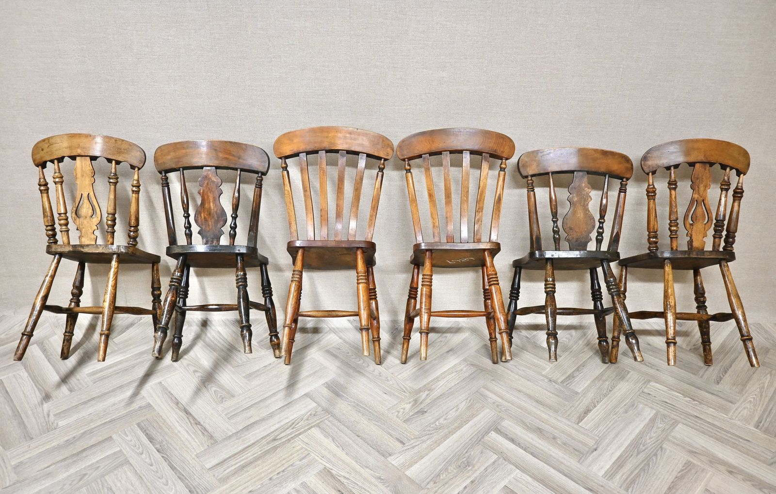 Harlequin Set Of 6 Farmhouse Kitchen Dining Chairs photo Furniture