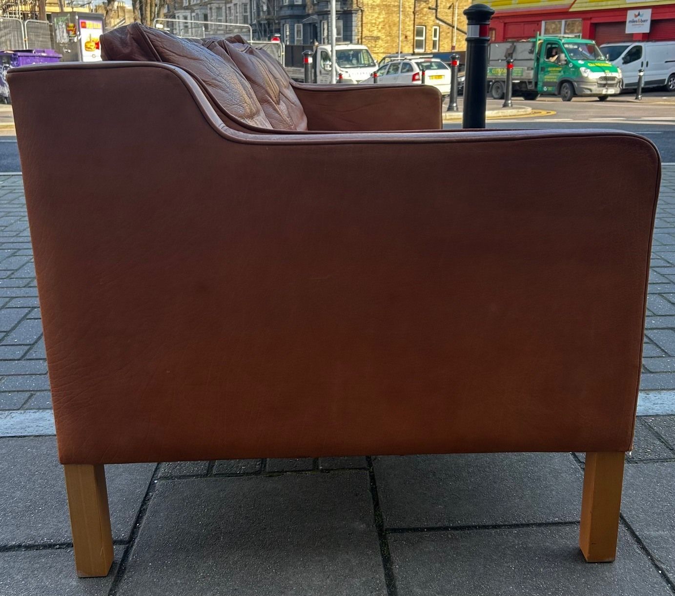Danish Vintage 3 Seater Leather Sofa photo 1650.0