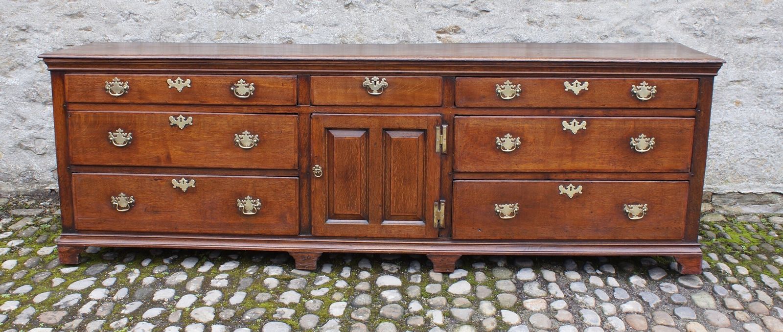 A Large 18th Century Oak Dresser Base. photo for sale