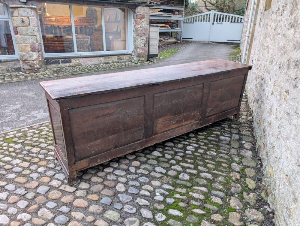 photo furniture A Large 18th Century Oak Dresser Base.