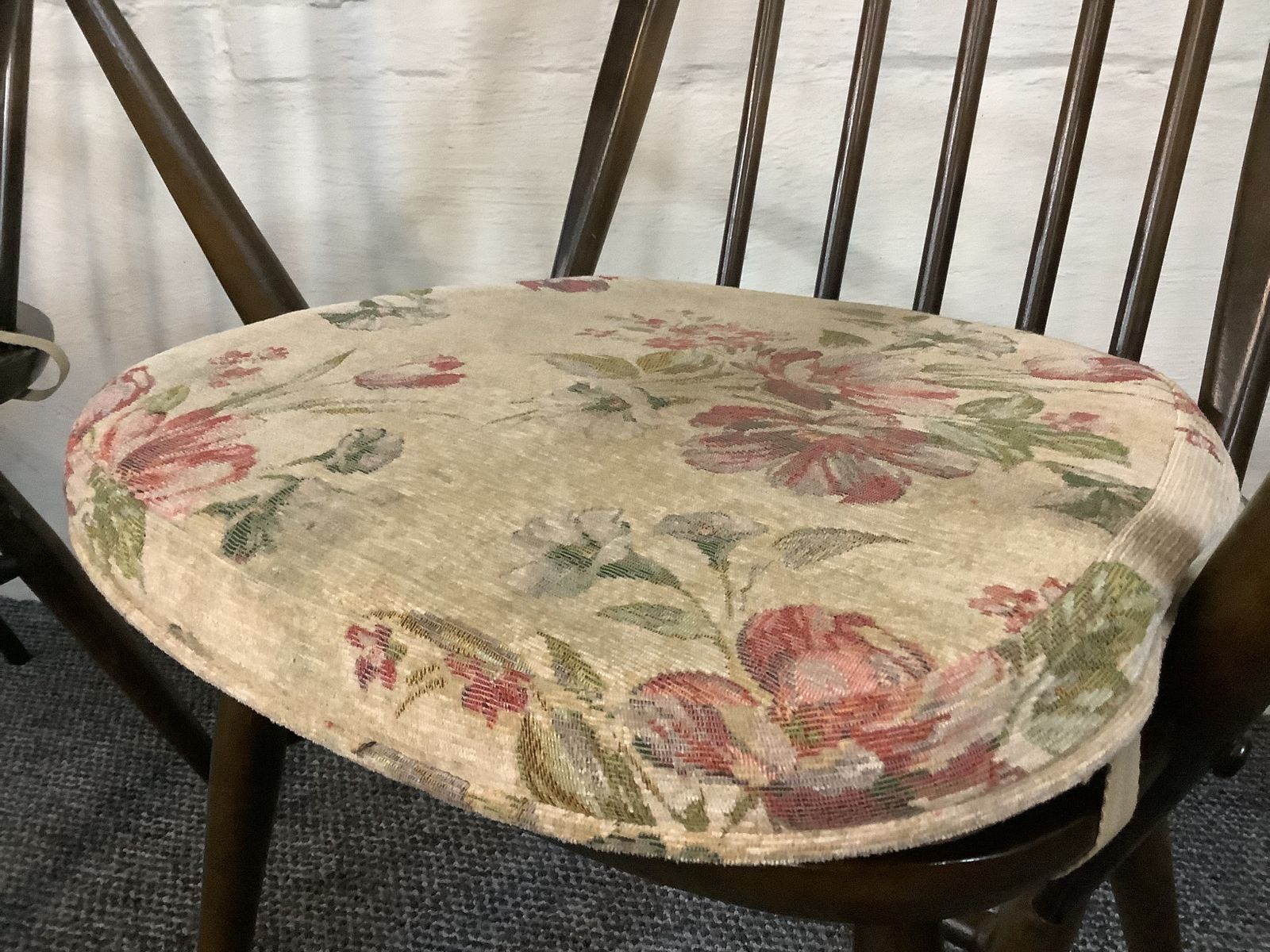 A Match Pair Of Ercol Windsor Quaker Back Carver Chairs. photo for sale