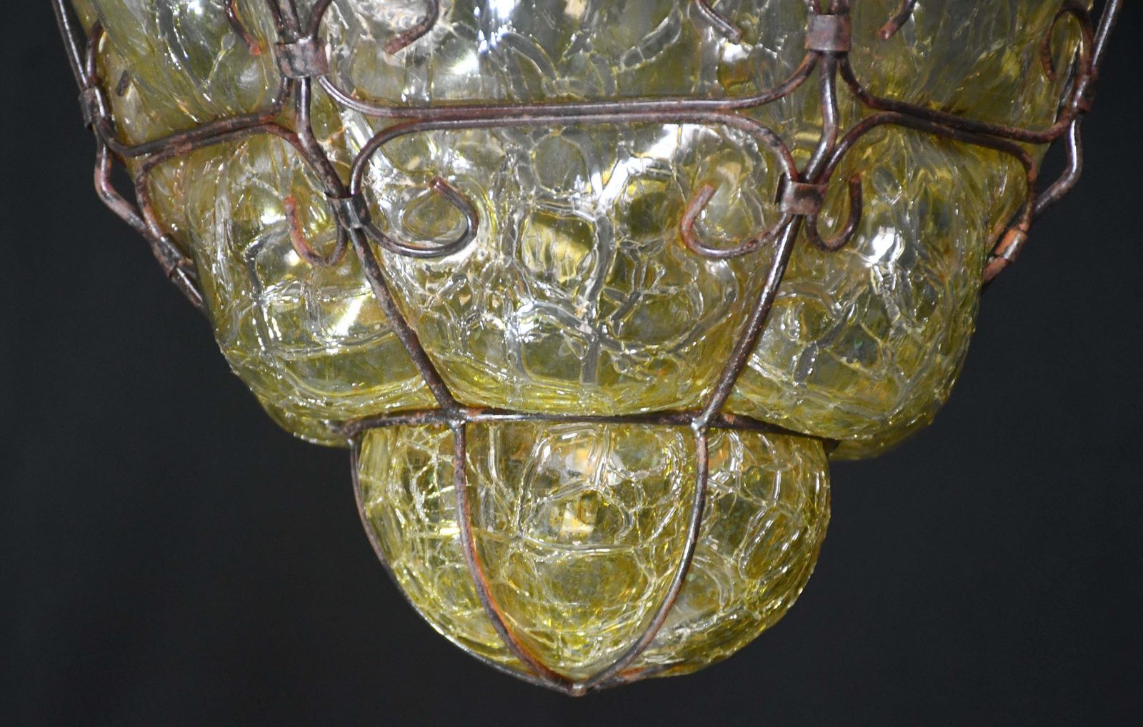 Wonderful Yellow Colour Venetian Lantern, Seguso Murano Glass, Italy, 1950s photo buy
