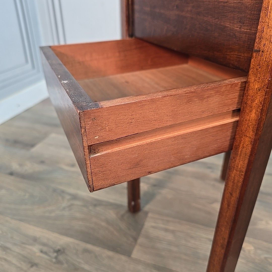 photo vinterior Antique Sewing Cabinet Mahogany Pot Cupboard Bedside Table Storage Box Wooden