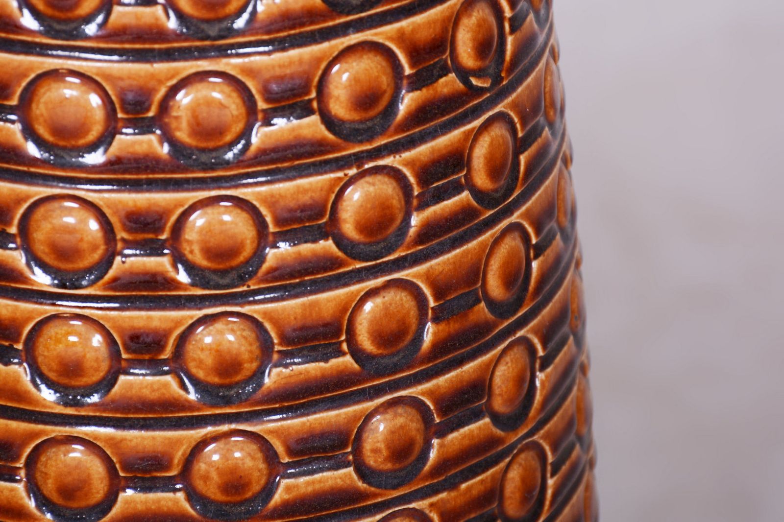 Original Mid Century Vase, Ceramics, Well Preserved Condition, Czech, 1950s photo Home Decor