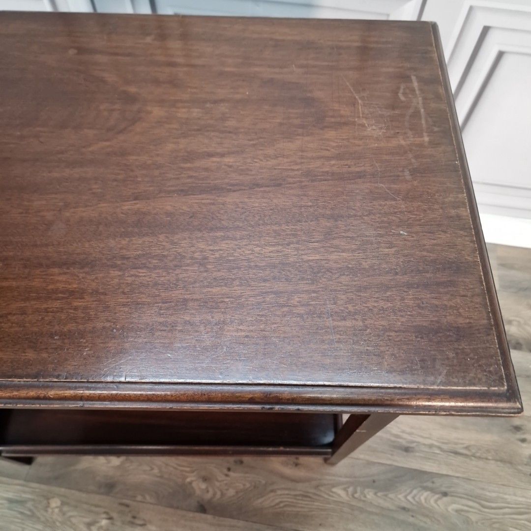Vintage Hall Console Table Mahogany Two Tier Occasional Lamp Solid Wood photo vinterior