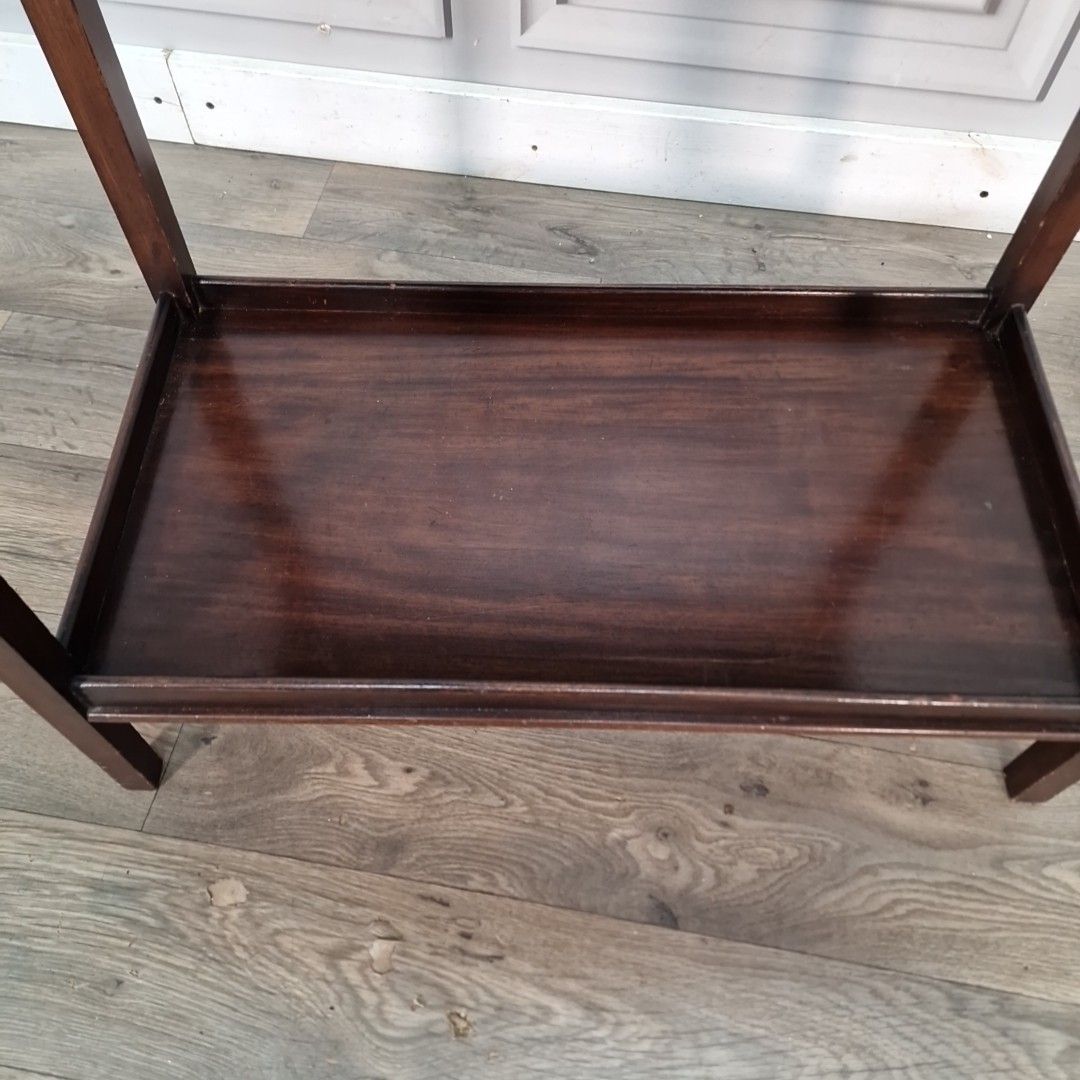 photo for sale Vintage Hall Console Table Mahogany Two Tier Occasional Lamp Solid Wood