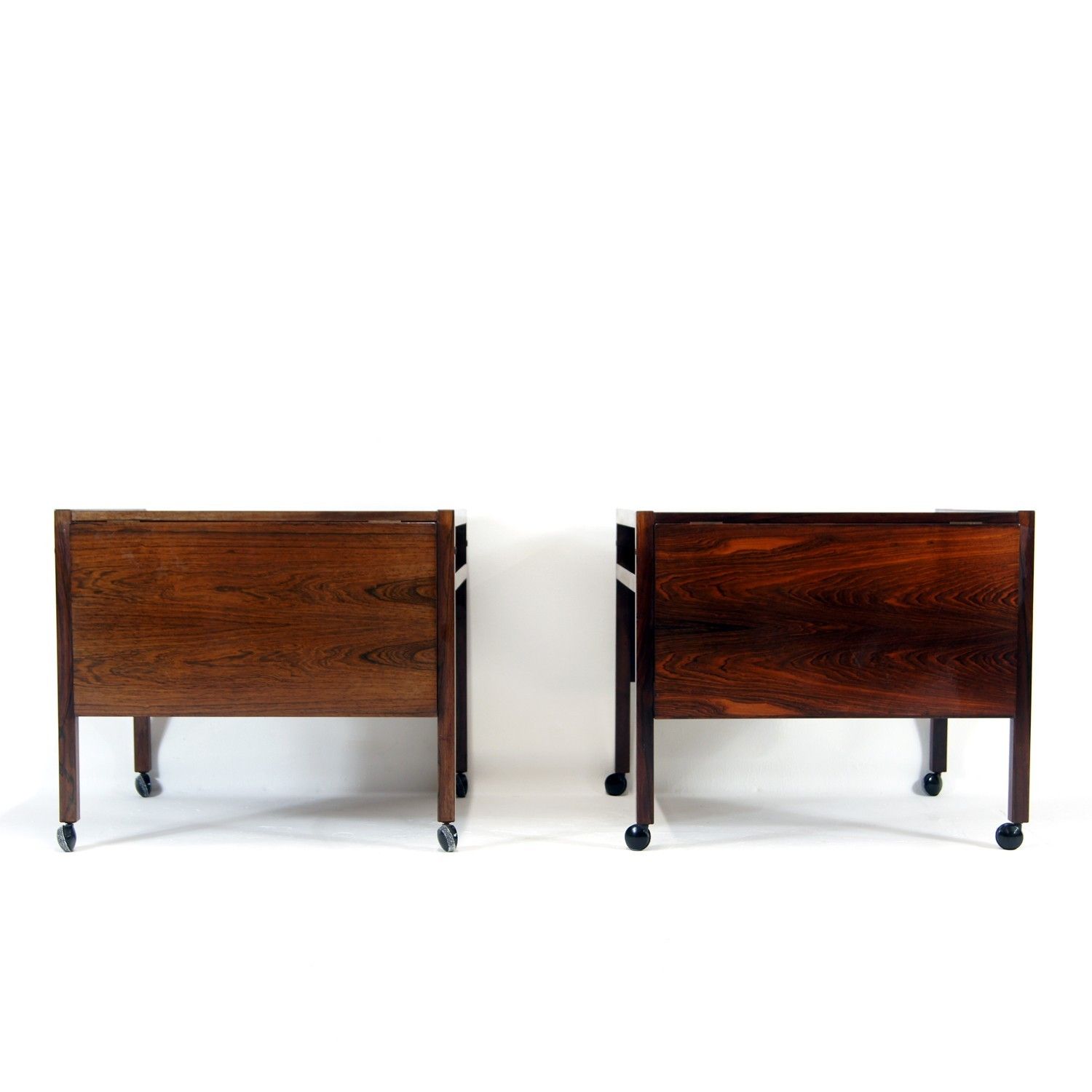 1 Of 2 Retro Vintage Bedside Side Coffee Tables Mid Century Danish Teak 60s 70s