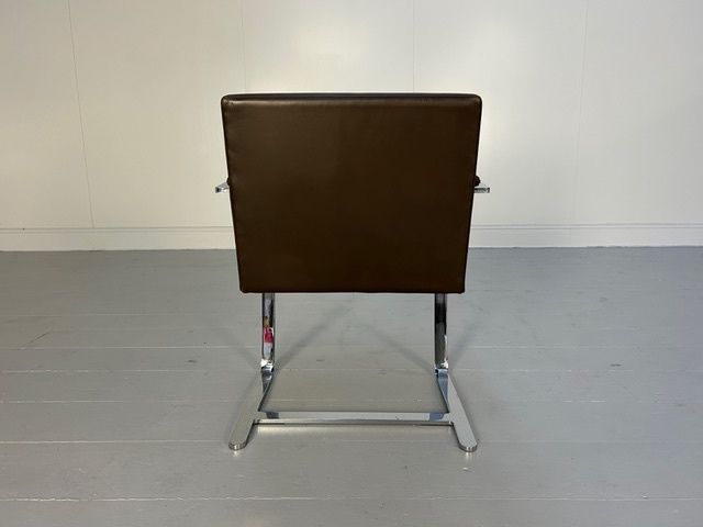 Pair Of Knoll Studio "Brno" Flat Bar Armchairs In Brown Leather photo buy