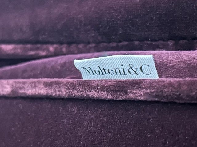 7900.0 Molteni & C "Turner" L Shape Sectional Sofa In Aubergine Purple Velvet photo