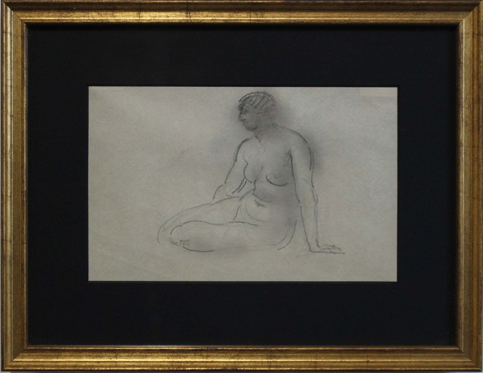'Sketch Portrait Of Seated Nude' By Guillaume Dulac (Circa 1920s)