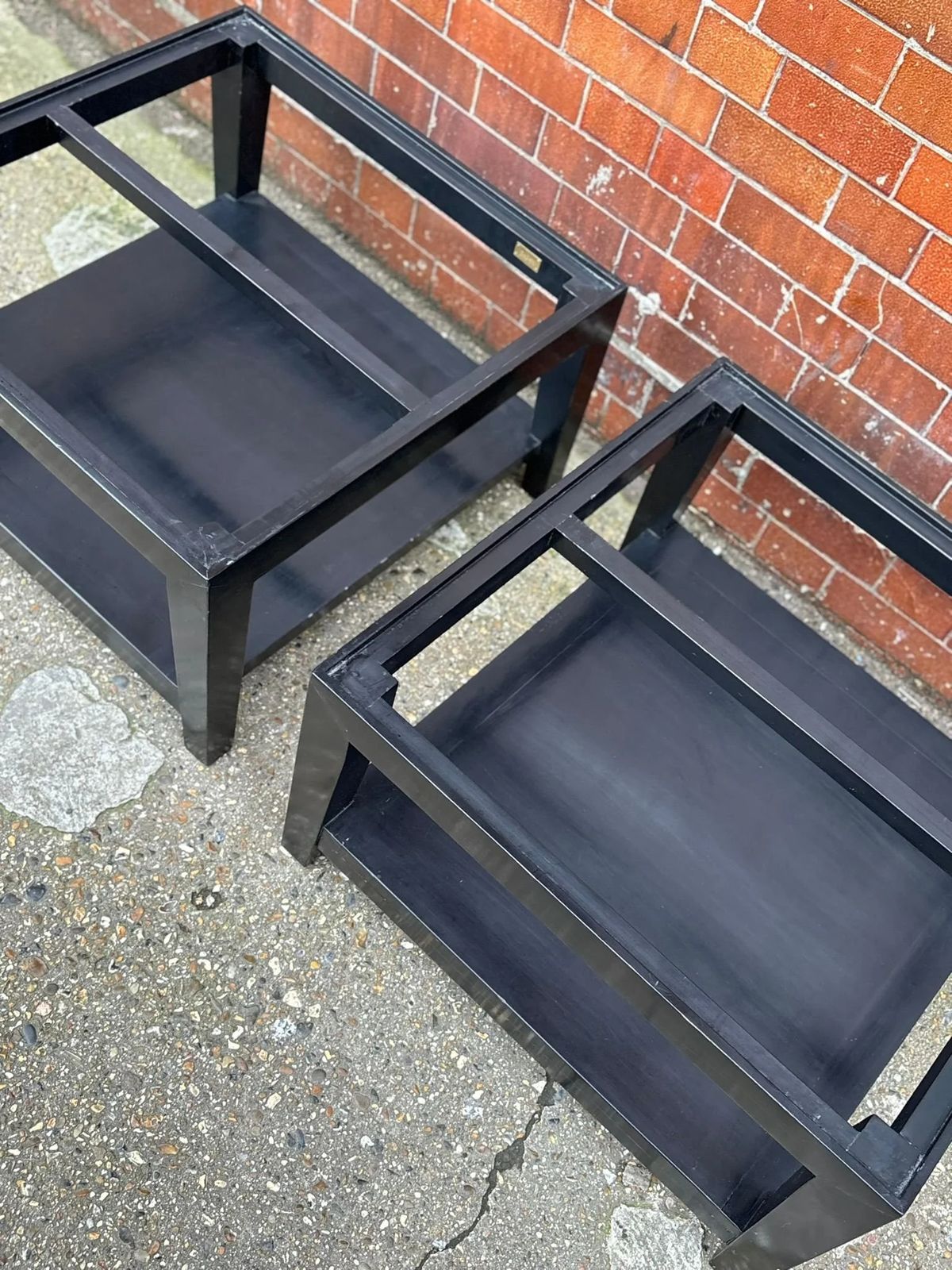 Pair Of Eicholtz Campaign Style Bedside Tables, Holland Circa 1995 photo 820.0