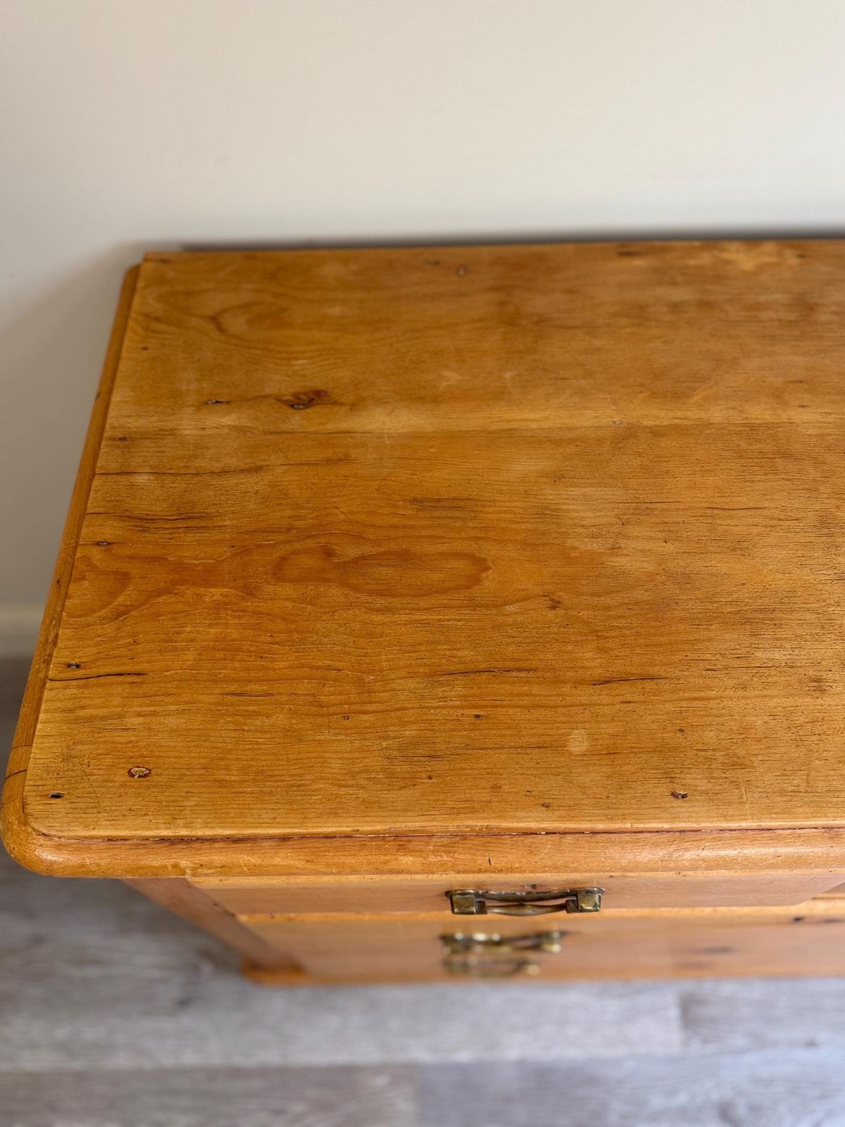 Antique Solid Pine Chest Of Drawers   Original Dovetail Design photo 450.0