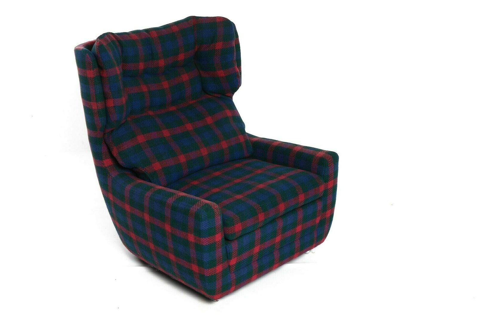 2 Armchairs By Carl Straub With Original Cover, 1960s Vintage, Wool Quilt photo Furniture