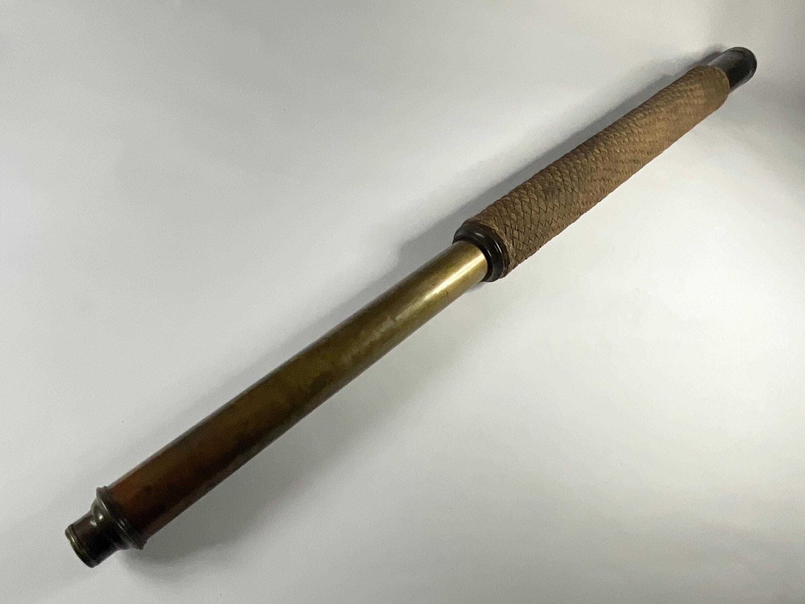 Antique 19thc French Naval Telescope – Legris Opticien, Le Havre – Ropework Grip – 1.04m photo 450.0