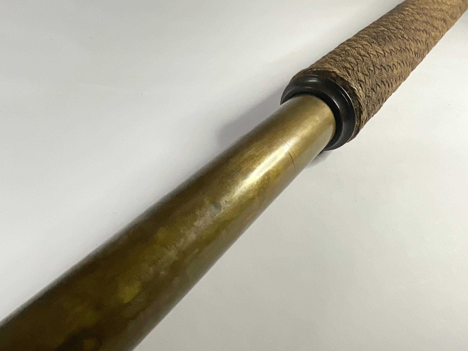Antique 19thc French Naval Telescope – Legris Opticien, Le Havre – Ropework Grip – 1.04m photo vinterior