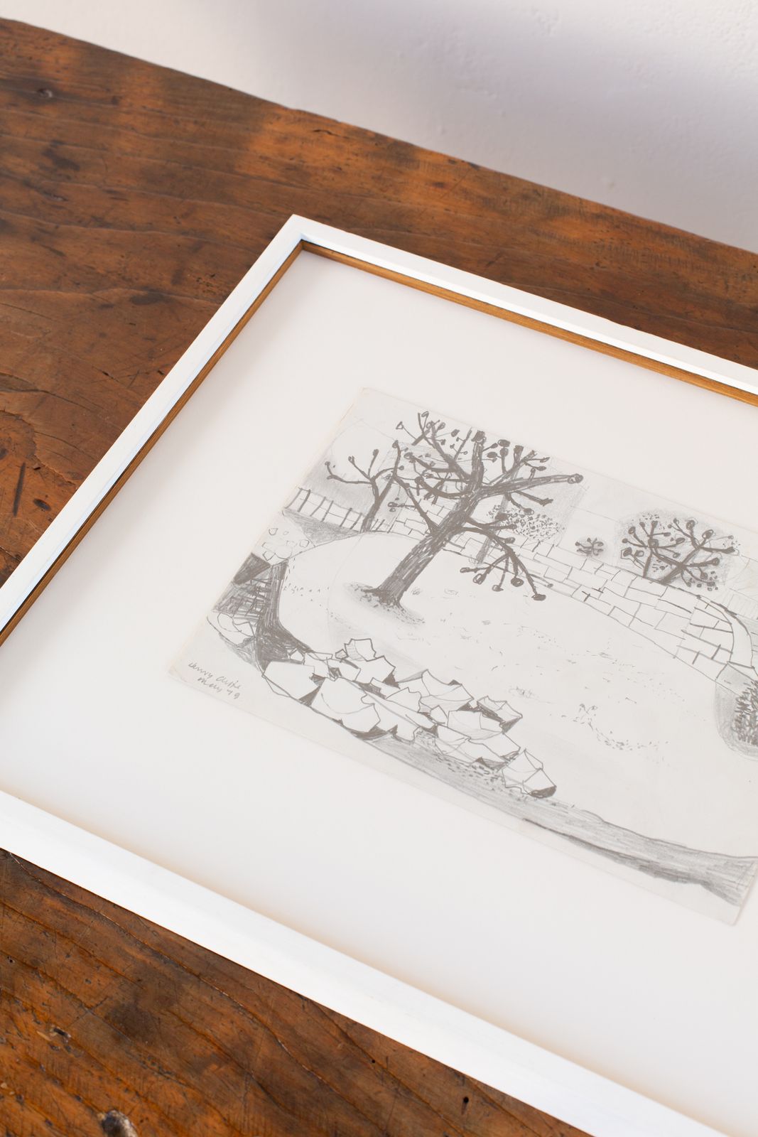 Landscape In Pencil On Paper By Henry Cliffe, Signed And Dated 1979 photo 450.0