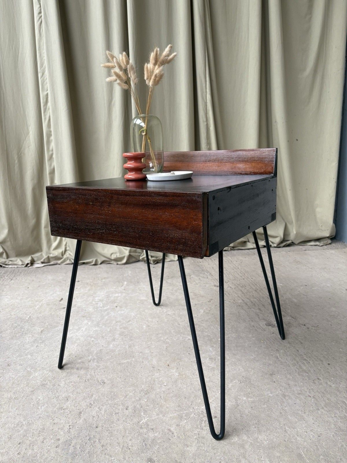 Vtg Mid Century Stag C Range Bedside Drawers Side Table Scandi R1108 photo for sale