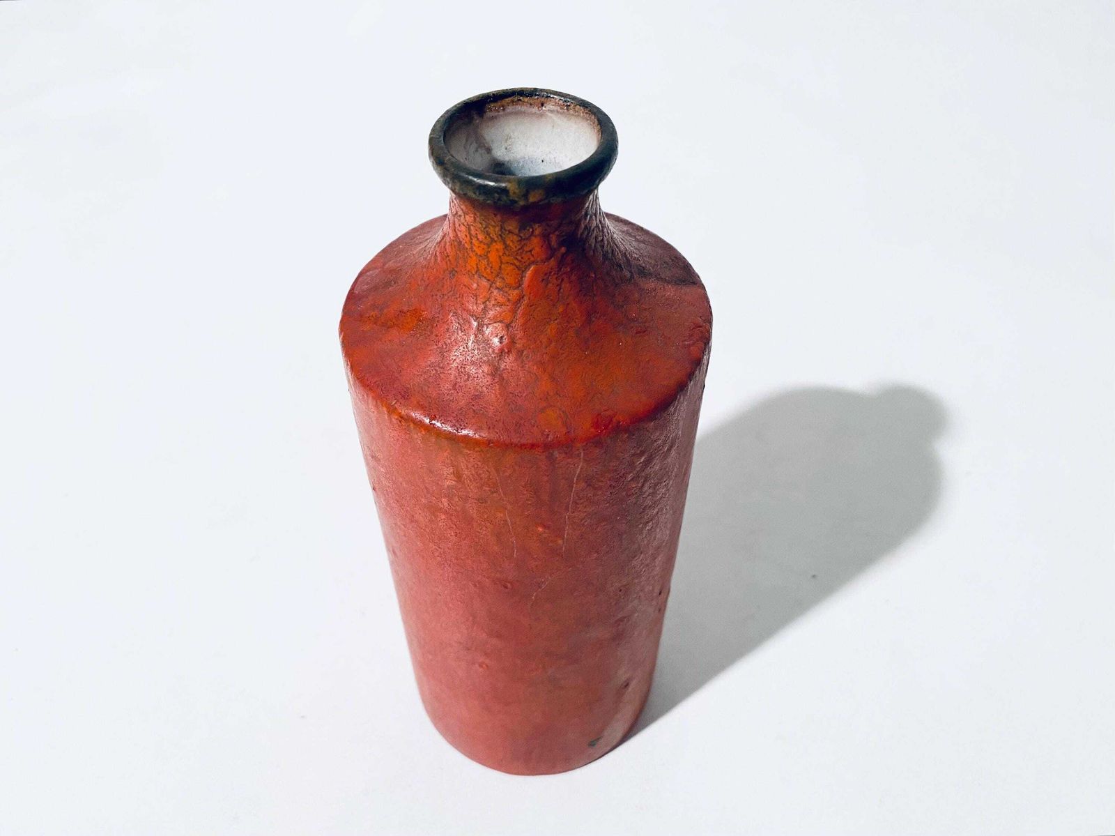 Ruscha Red Ceramic Cylinder Vase Model 811 / Wgp Fat Lava Vintage Deco 70s photo Home Decor