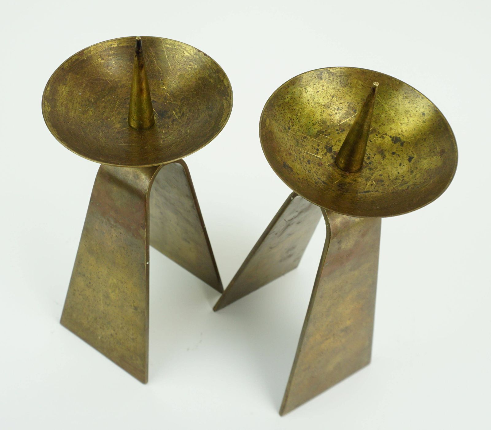 Pair Of Mid Century Modern Style Brass Candlesticks From The 1950s/60s photo 259.0