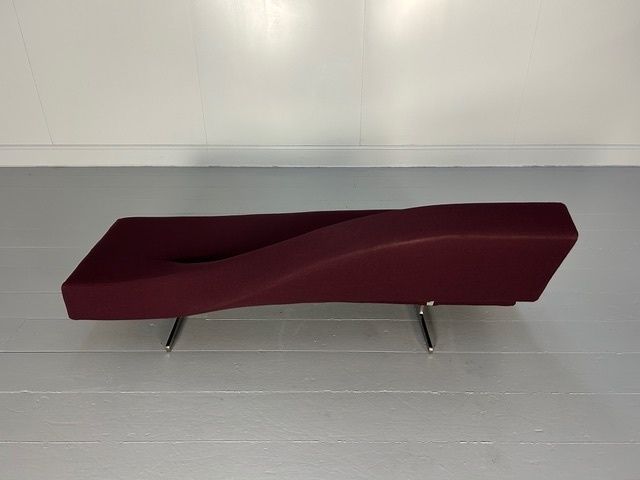 Cassina "276 Aspen" Sofa Chaise In Aubergine Purple Fabric photo vintage