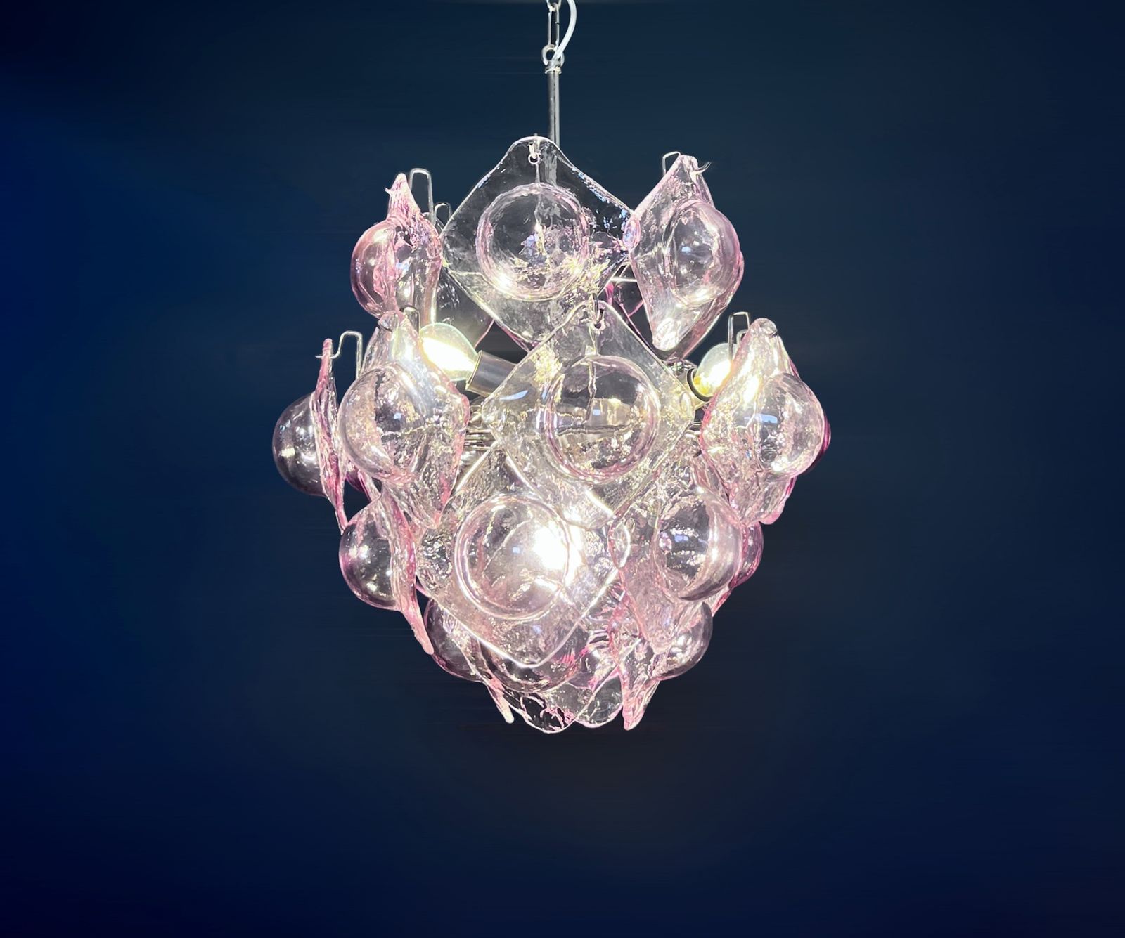 photo for sale Vintage Italian Murano Chandelier   24 Glasses   "Bubbles" Model