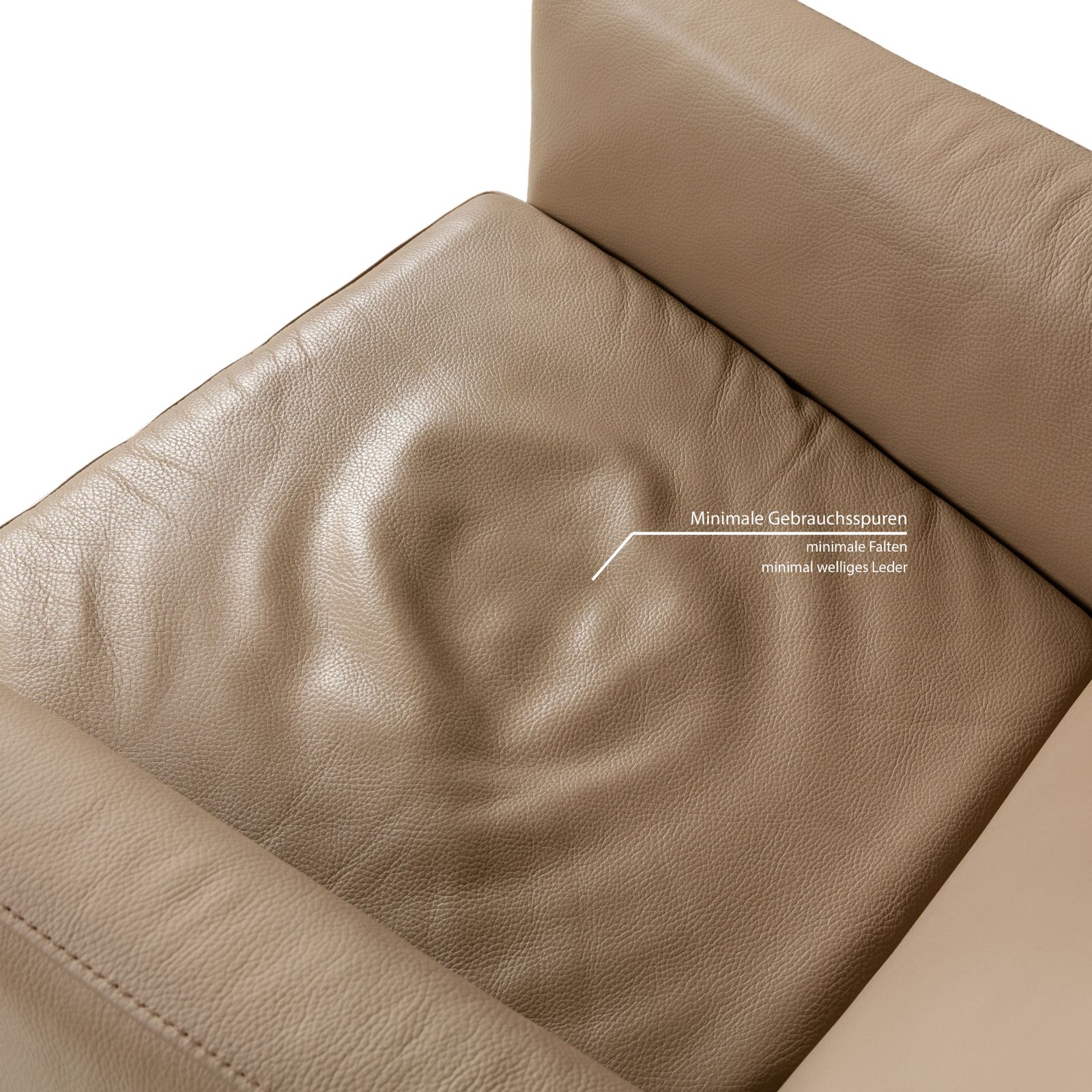 Saba Italia Leather Armchair Brown Light Brown Beige photo vinterior