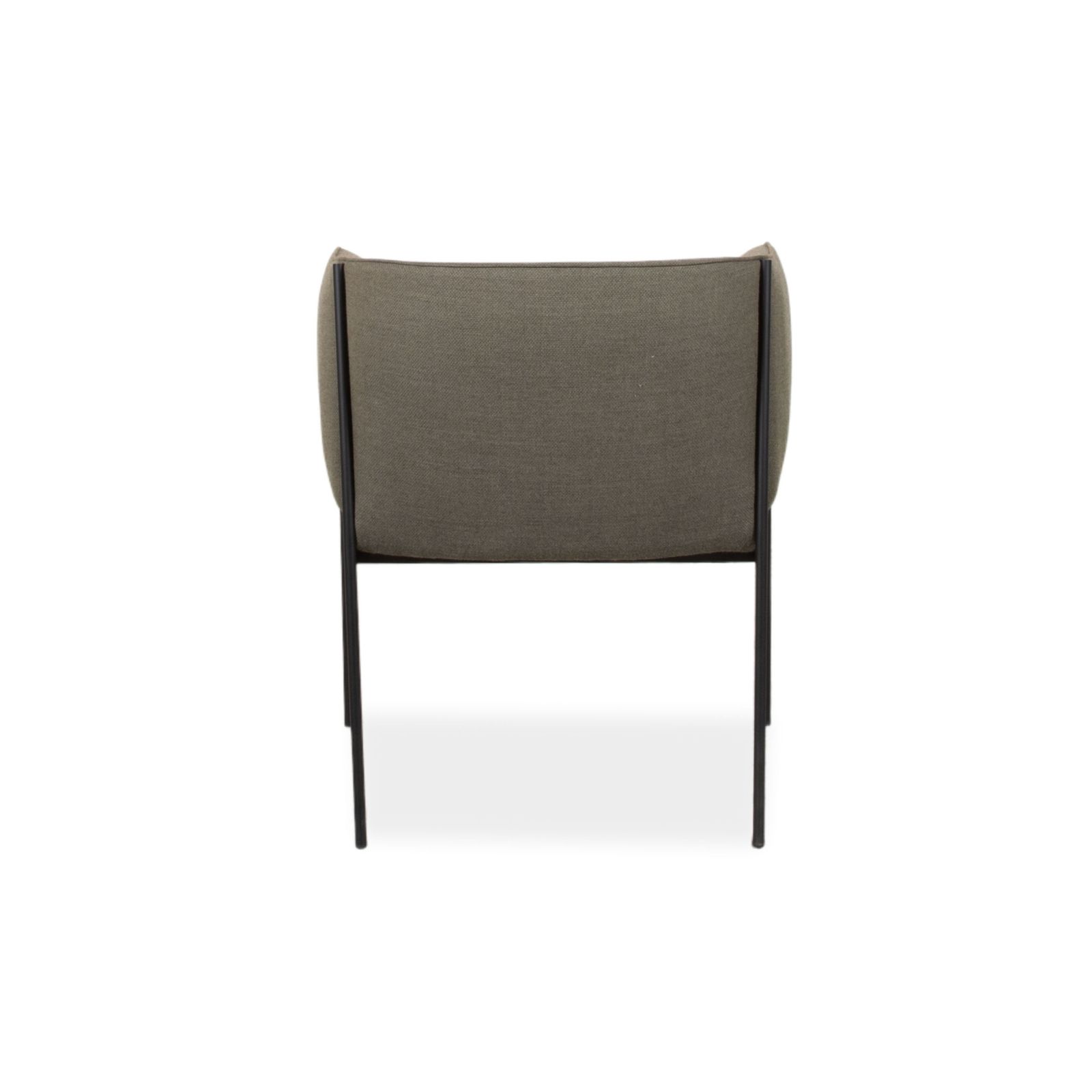 photo for sale Lot de 4 chaises Wendelbo Sepal, revêtement en laine Kvadrat Fiord gris, structure en acier noir, par Luca Nichetto