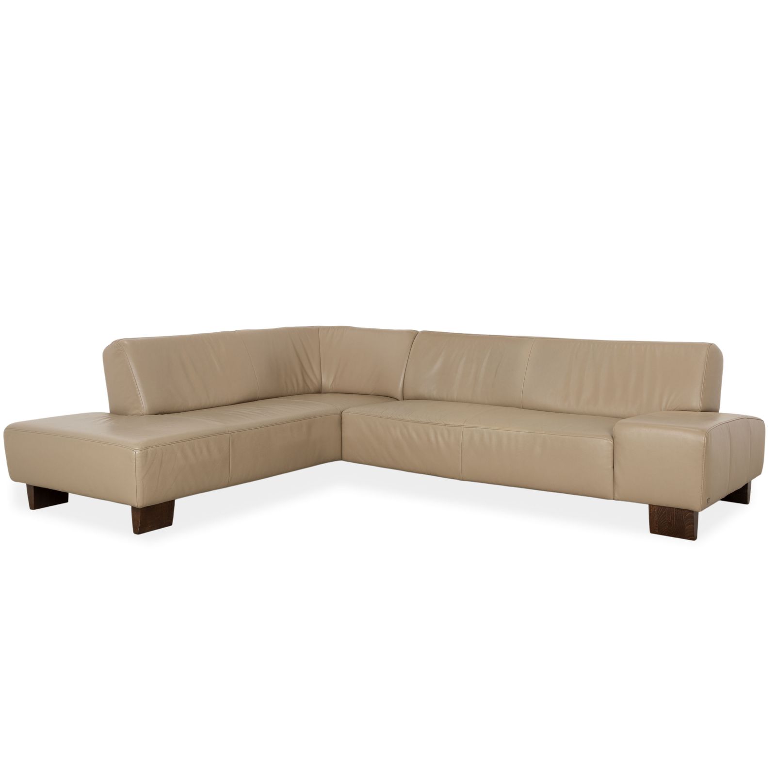 Musterring Leren Hoekbank Beige Taupe