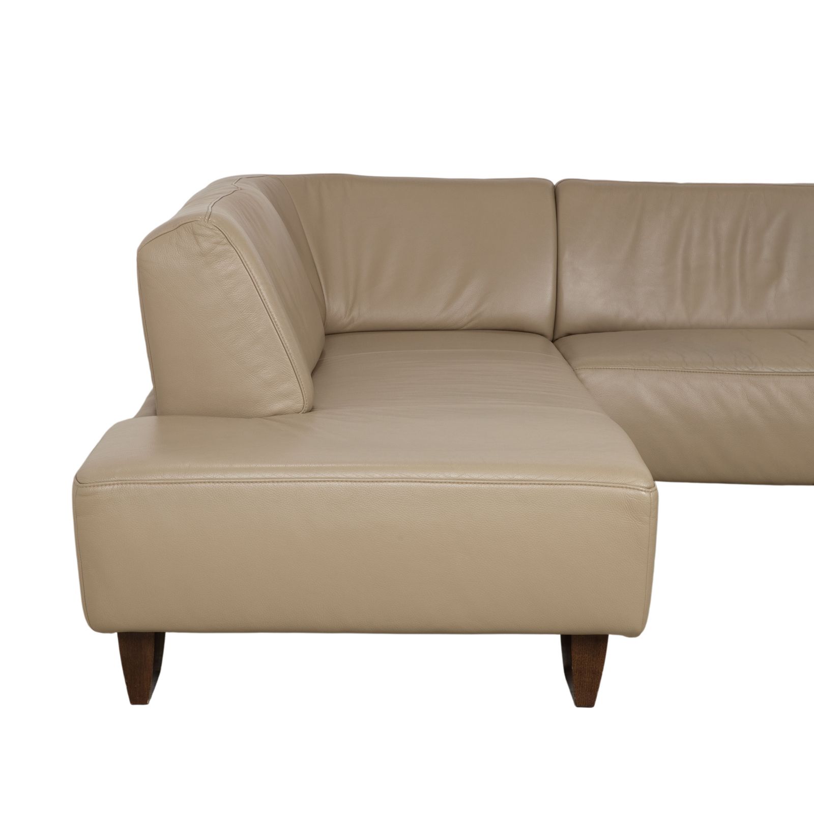 Musterring Leren Hoekbank Beige Taupe photo Meubels