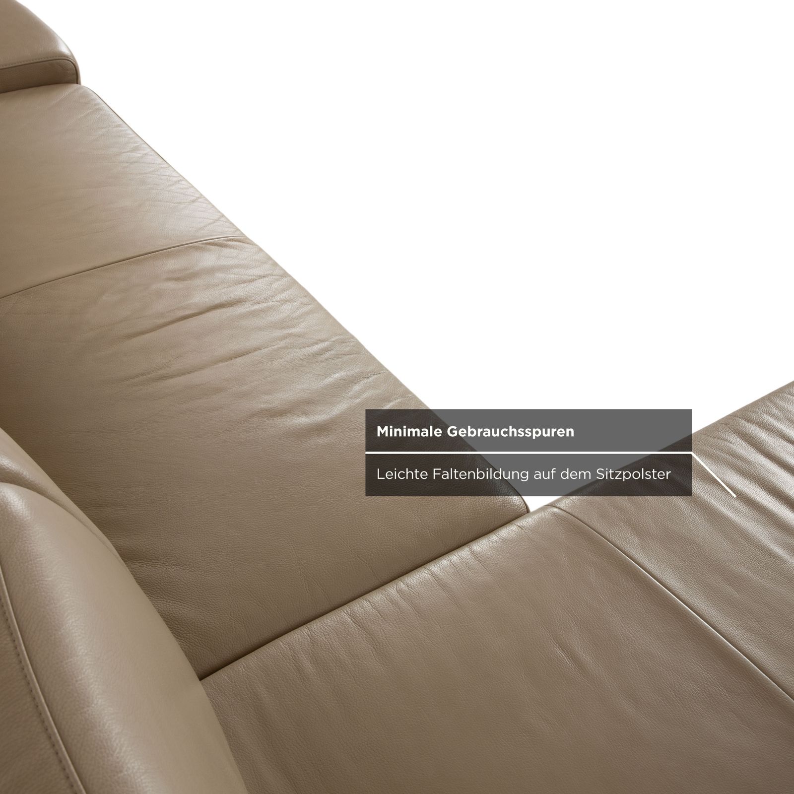 Musterring Leren Hoekbank Beige Taupe photo 1598.0