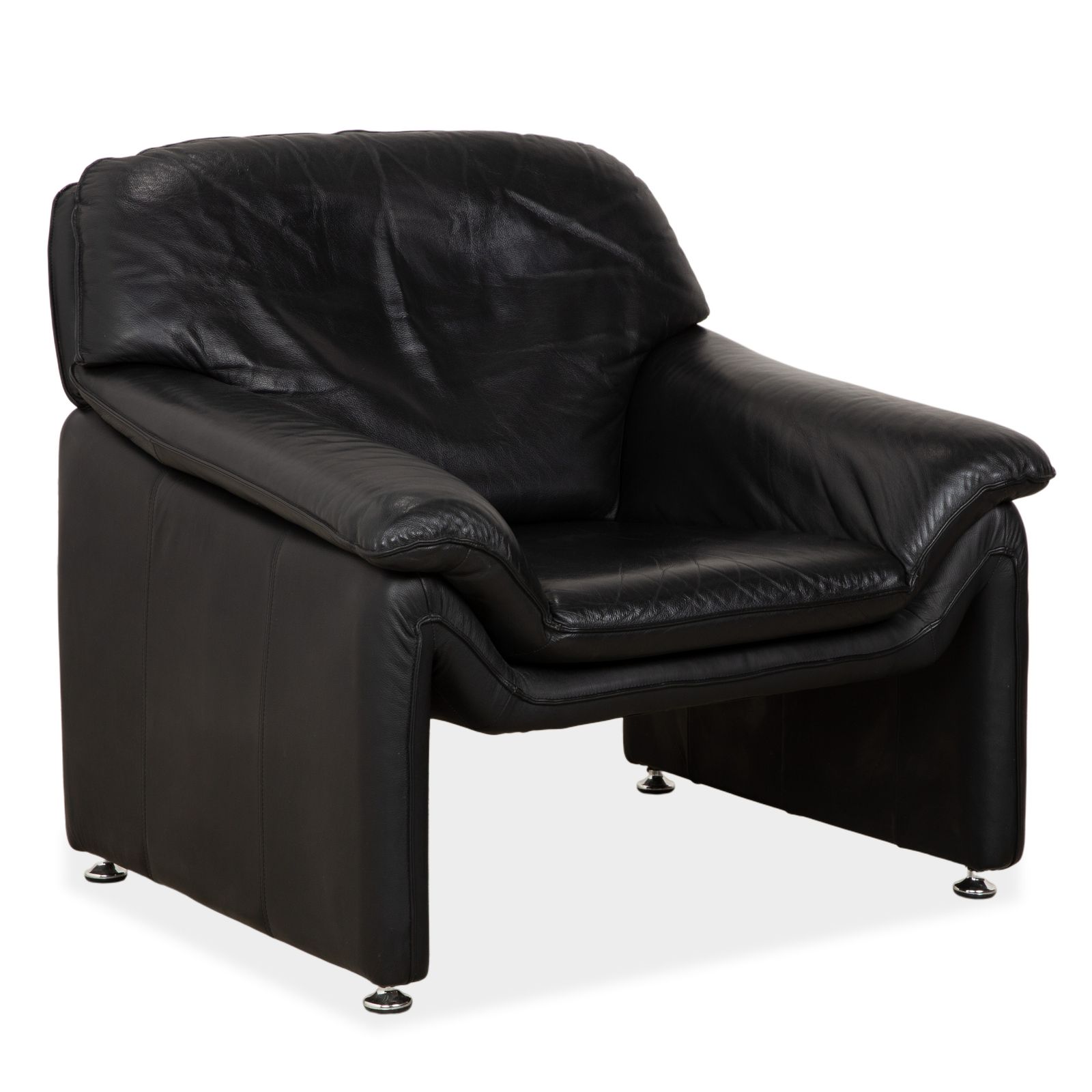 Fauteuil Lauuser Atlanta en cuir noir