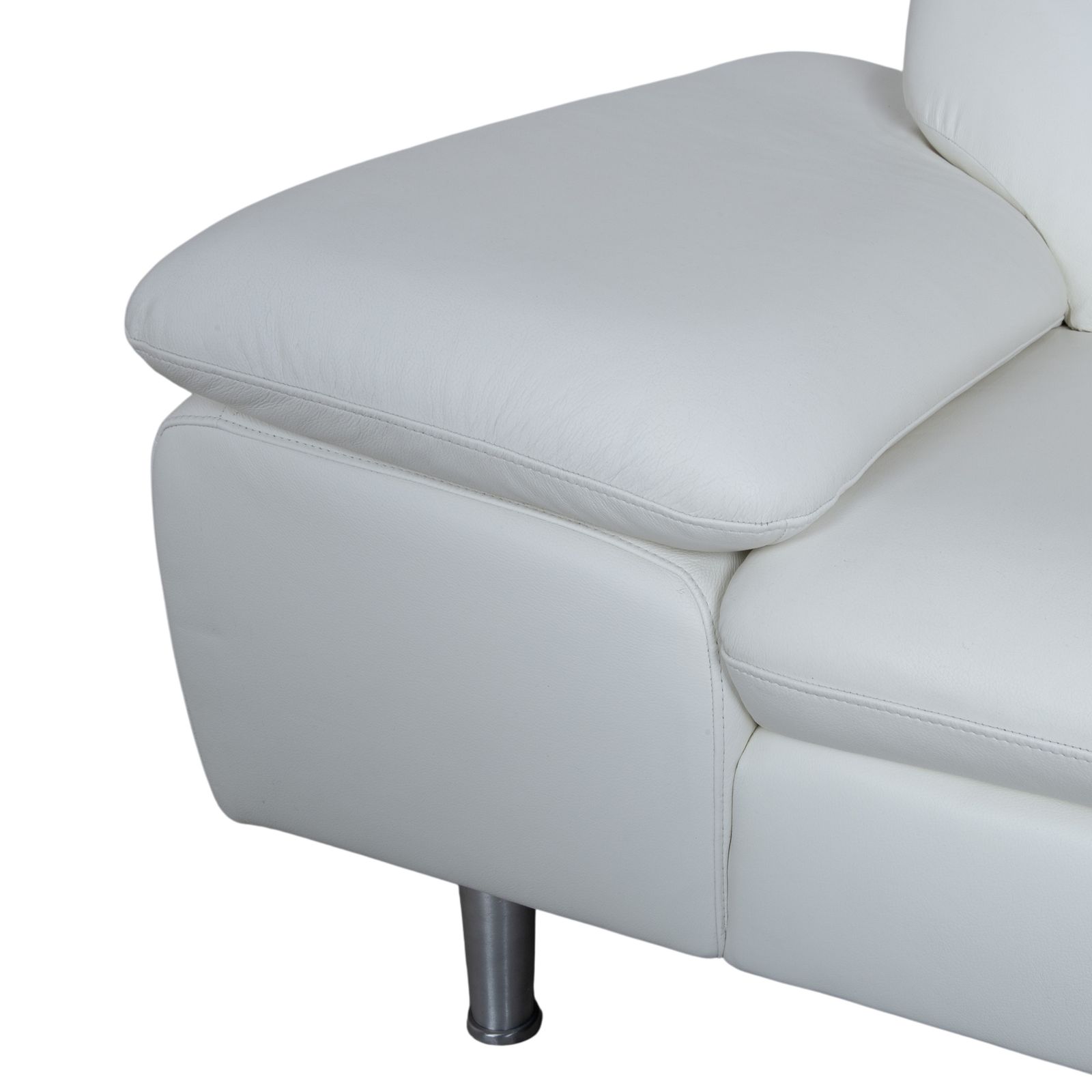 Canapé d'angle Willi Schillig Loop en cuir, blanc crème, fonction manuelle photo Mobilier