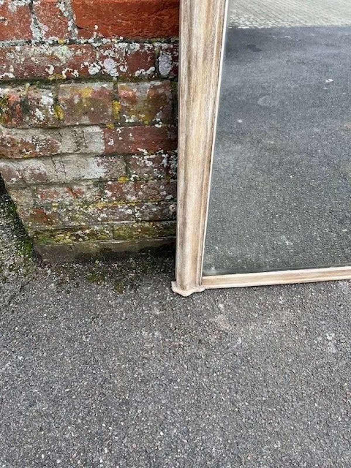 A Superb Large Antique English 19th C Carved Painted Overmantle Mirror photo for sale